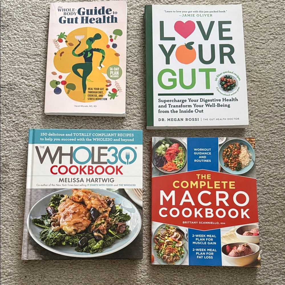 Health books and cooking books